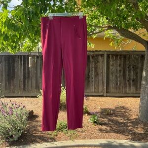 Chico's Slim Ponte Trousers in Deep Berry